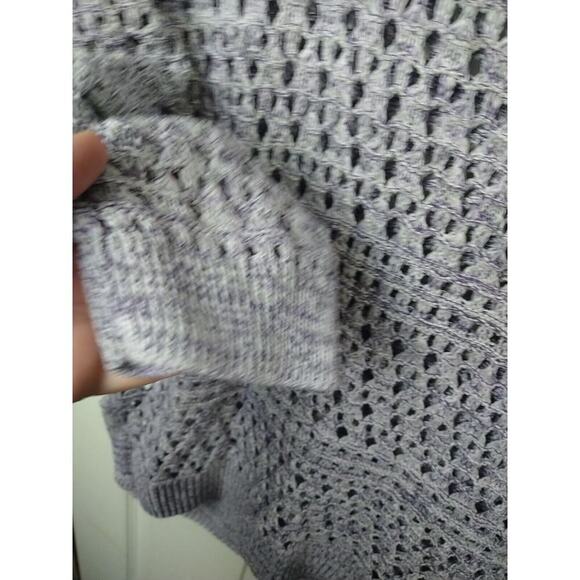 Croft And Barrow Purple Open Knit Tunic Slit Side Sweater. Size XL - Picture 5 of 11